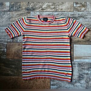 Lumière Striped Knit Tee Size Small Retro Fall 70s 80s EUC